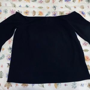 H&M Black Over the Shoulder Top with Bell Sleeves